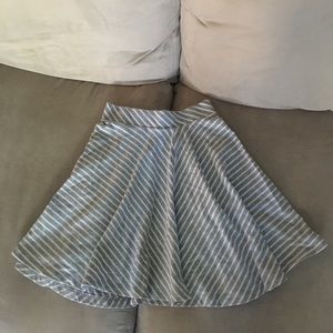 SO Striped Skater Skirt